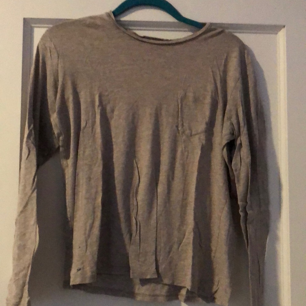 Gray Vince Long Sleeve Top
